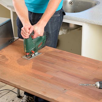 Teak bänkskiva Teak bänkskiva